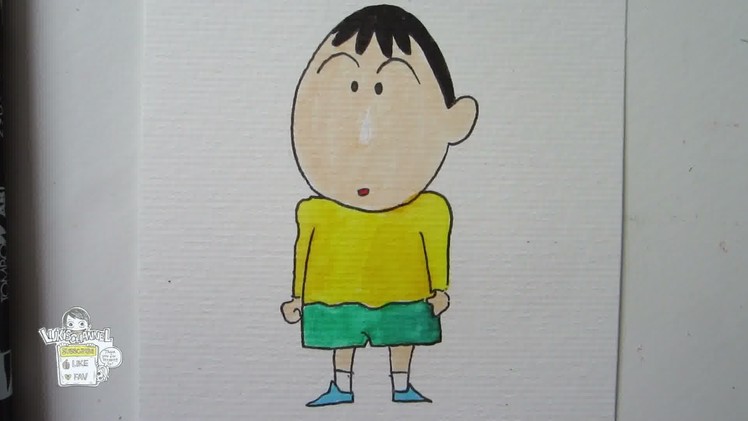 How to draw Boo Chan from Crayon Shin Chan ボオ