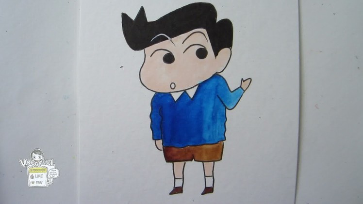 How to draw Kazama from Crayon Shin Chan 風間 トオル