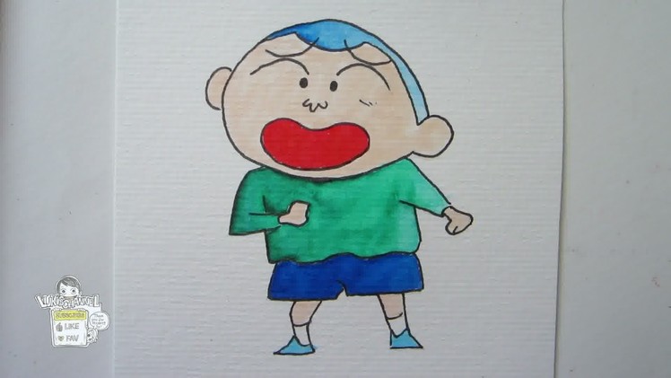 How to draw Masao from Crayon Shin Chan マサオ