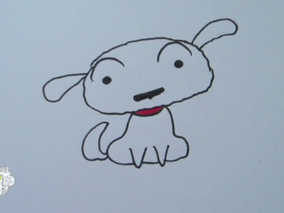 How to draw Shiro from Crayon Shin Chan シロ