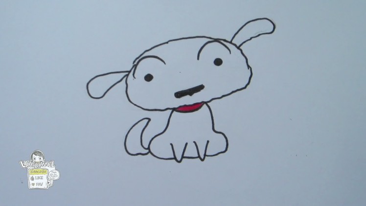 How to draw Shiro from Crayon Shin Chan シロ