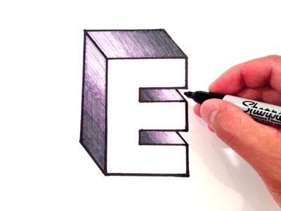 How to Draw the Letter E in 3D
