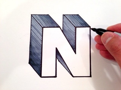 How to Draw the Letter N in 3D