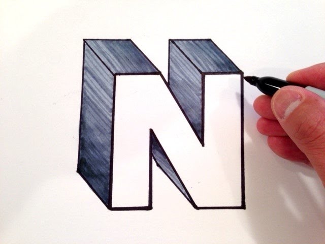 how-to-draw-the-letter-n-in-3d