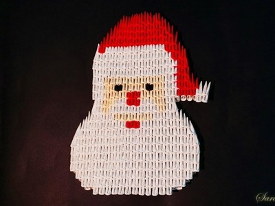 How to make 3d origami santa claus 2
