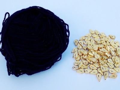 How To Make Designer Woolen Chain Necklace At Home | DIY | Chokar | Bridal Necklace | Uppunuti Home