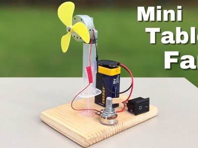 How to Make Mini Electric Table Fan - Very Powerful