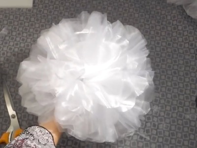 How to make wedding organza bow with flowers