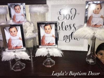 Look at Layla's baptism centerpieces