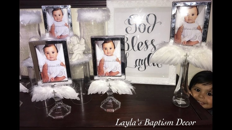 Look at Layla's baptism centerpieces