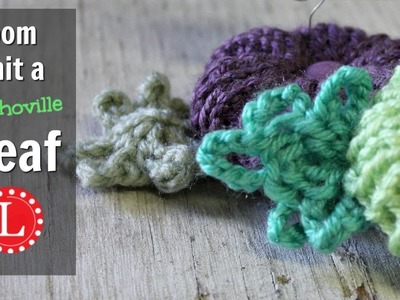 LOOM KNIT LEAVES | Whoville Leaf Pattern on a Round Loom Projects | Rib Stitch Flower |  Loomahat