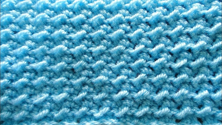 Moss Stitch \ Crunch Stitch - Right Handed Crochet Tutorial