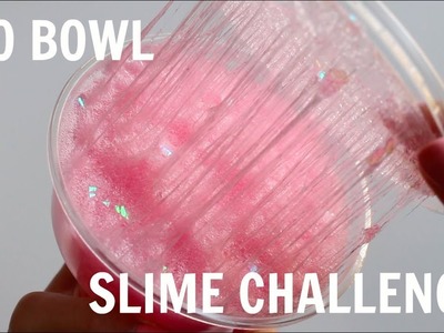NO BOWL SLIME CHALLENGE!! Making 3 Slimes Without a Bowl!