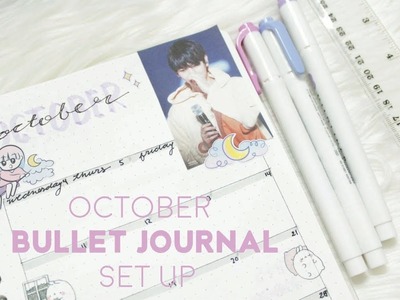 October Bullet Journal Set Up Halloween Exo Themed