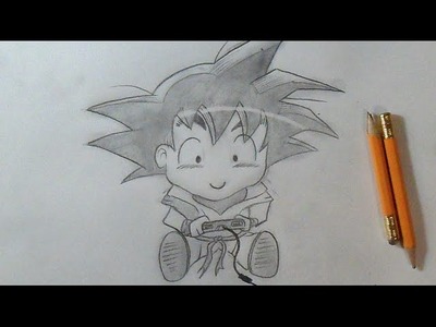 "Paso a Paso" Cómo dibujar a Niño Goku-Chibi  "Dragon ball z" | How to Draw Chibi Goku