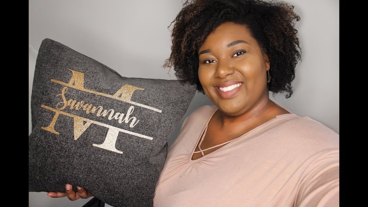 Personalized pillow with CRICUT IRON-ON