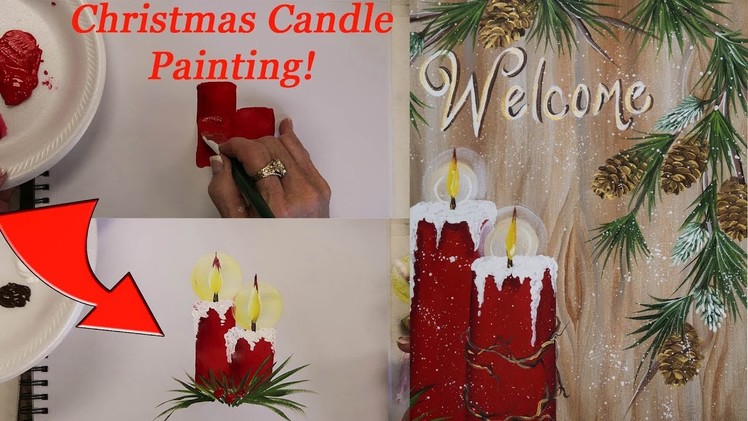Quick and Easy: Christmas Candle Painting! (2017)