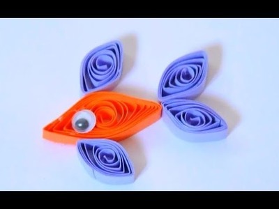 Quilled fish for projects in easy and simple way in 2 min  - SSC Arts 281