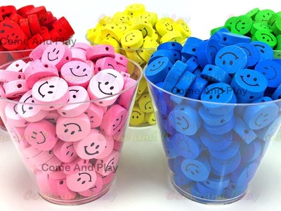 Smiley Face Surprise Toys Disney Mickey Mouse Princess Masha Learn Colors Play Doh Kids
