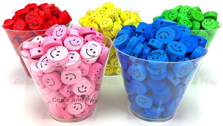 Smiley Face Surprise Toys Disney Mickey Mouse Princess Masha Learn Colors Play Doh Kids