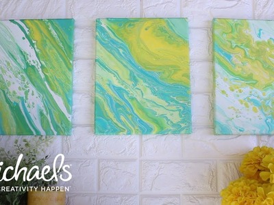 Super Easy Paint Pouring on Canvas | Darby Smart | Michaels