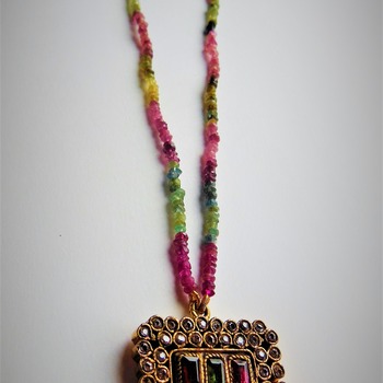 Tourmaline Necklace/ Birthday gift/Handmade necklace