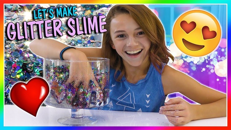 USING ALL OF MY GLITTER IN SLIME | We Are The Davises