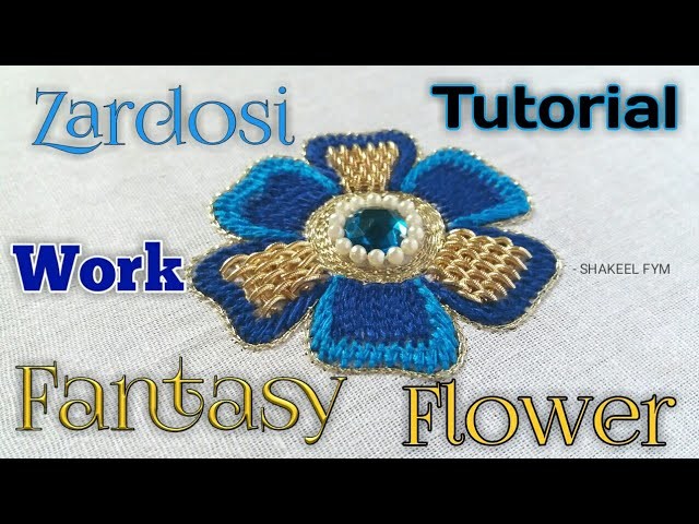 Zardosi Embroidery Fantasy Flower | Zardosi work | Aari work | Flower Design