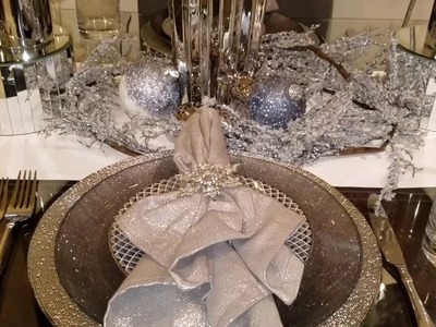 2017 "Oh Deer" Glam Christmas Tablescape