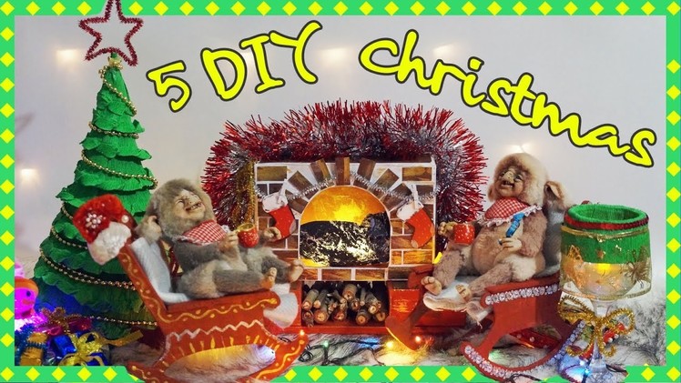 5 DIY christmas decorations | DIY Mini Christmas Decorations | Tiny Holiday Decor Ideas | Julia DIY
