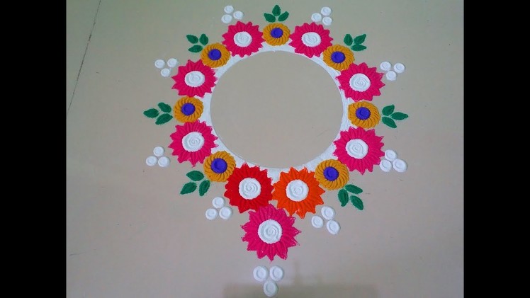 Beautiful circule flower rangoli design.  by DEEPIKA PANT