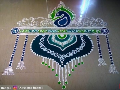 Beautiful Door Rangoli Design for Diwali | Door Kolam | Door Muggu