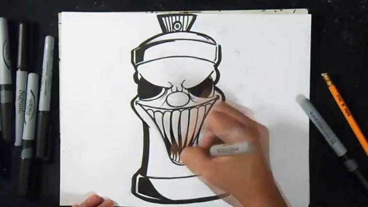 Cómo dibujar Lata de Spray #6 | Graffiti
