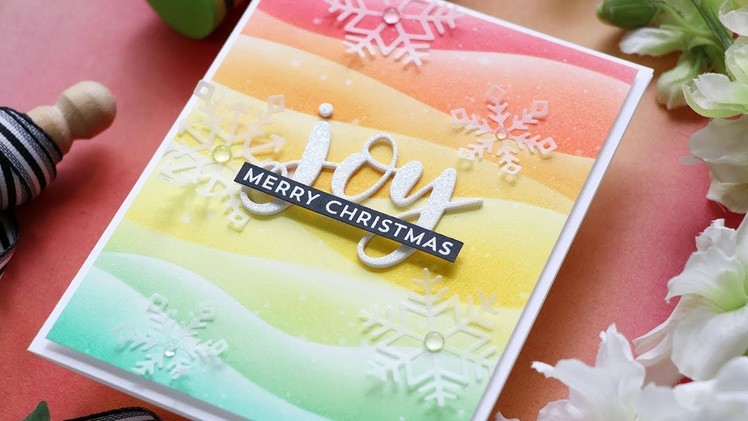 Creating a Holiday Style Rainbow Card with Laura Bassen