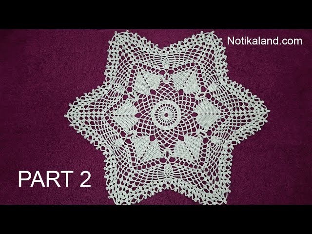 CROCHET How to crochet  lace doily tutorial Part 2