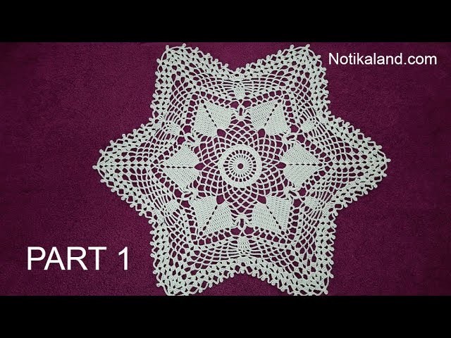 CROCHET How to crochet  lace doily tutorial Part 1