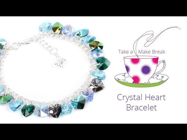 Crystal Heart Bracelet with Swarovski | Take a Make Break with Beads Direct