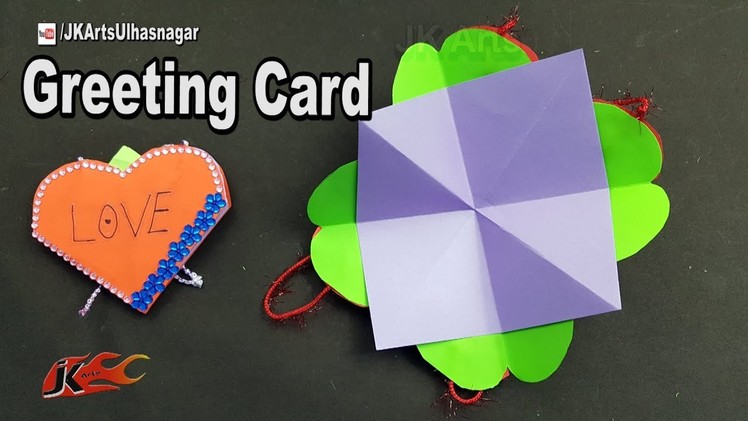 DIY Easy Greeting card Tutorial | Card for Scrapbook | JK Arts 1305