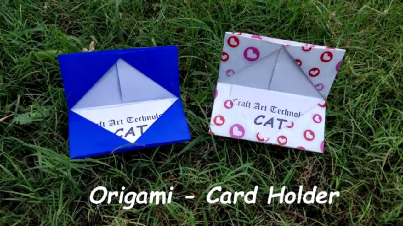 DIY - How to fold Origami Card Holder, Origami - Card holder, Origami, 22