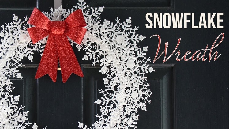DIY Snowflake Wreath - Corona Navideña (DOLLAR TREE)