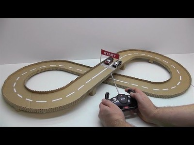 DIY Track racing with cars Cars race track out of cardboard