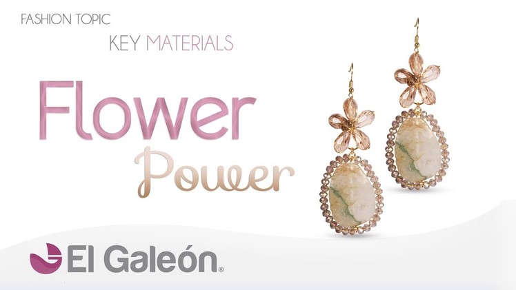Fashion Topic El Galeón Flower Power Earrings (Aretes con Flores de Cristal)