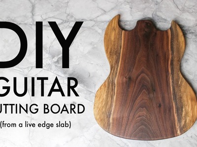 Guitar Shaped LIVE-EDGE Cutting Board - Easy Bandsaw Project