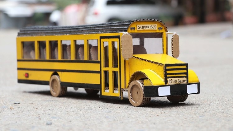 How to Make a School Bus - Cardboard School Bus