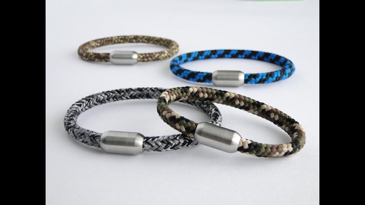 How to Make a Simple Magnetic Clasp.Cord Bracelet