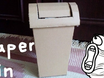 How to make a tiny cardboard bin for children.