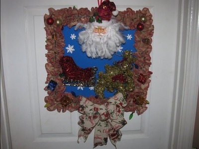 How to make Carmen's Burlap Santa Claus Wreath