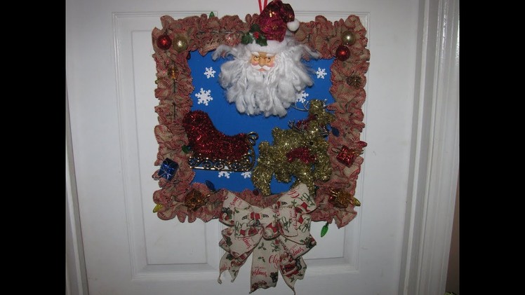 How to make Carmen's Burlap Santa Claus Wreath