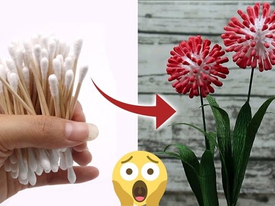 How to make flower (Dandelion) from Cotton Swab Easy 2018  Diy BigBoom
