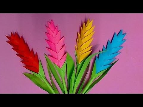 How To Make Heliconia Flower With Colour Paper Diy Flowers Making How To Make Heliconia Flower With Colour Paper Diy Flowers Making
